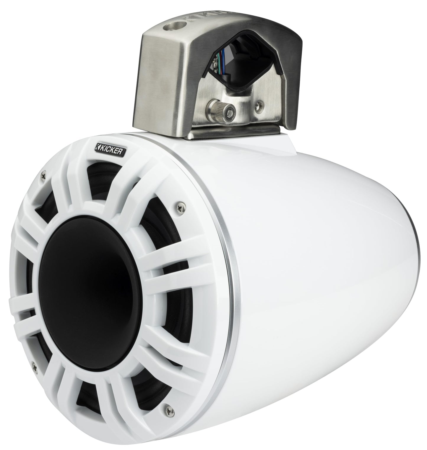 Kicker 51KMTCXL8 8" RGB LED Horn Loaded Compression Driver Marine Tower Speakers
