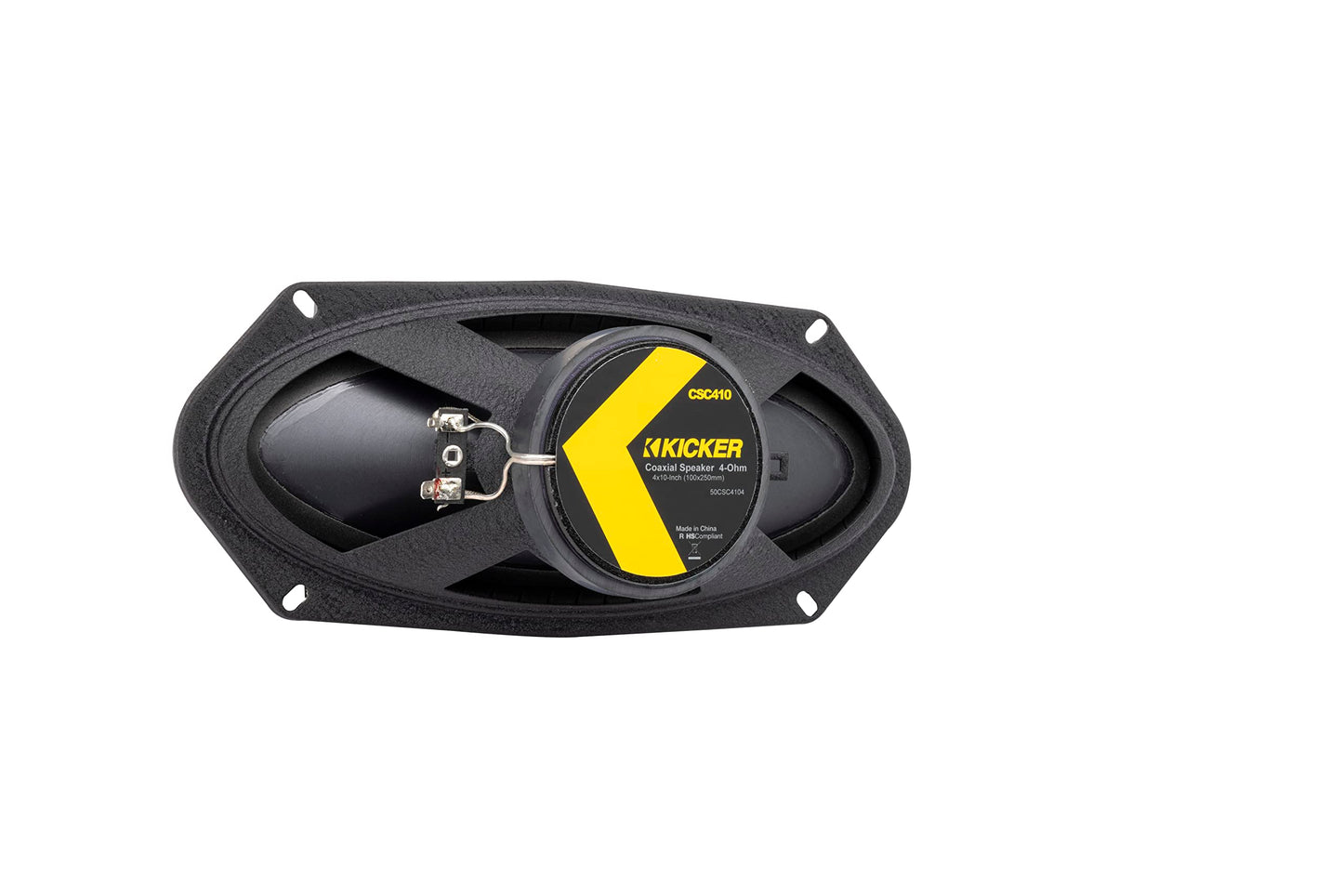 Kicker 50CSC4104-4x10 Drop-in Coaxial Speakers, Pair, 4-Ohm