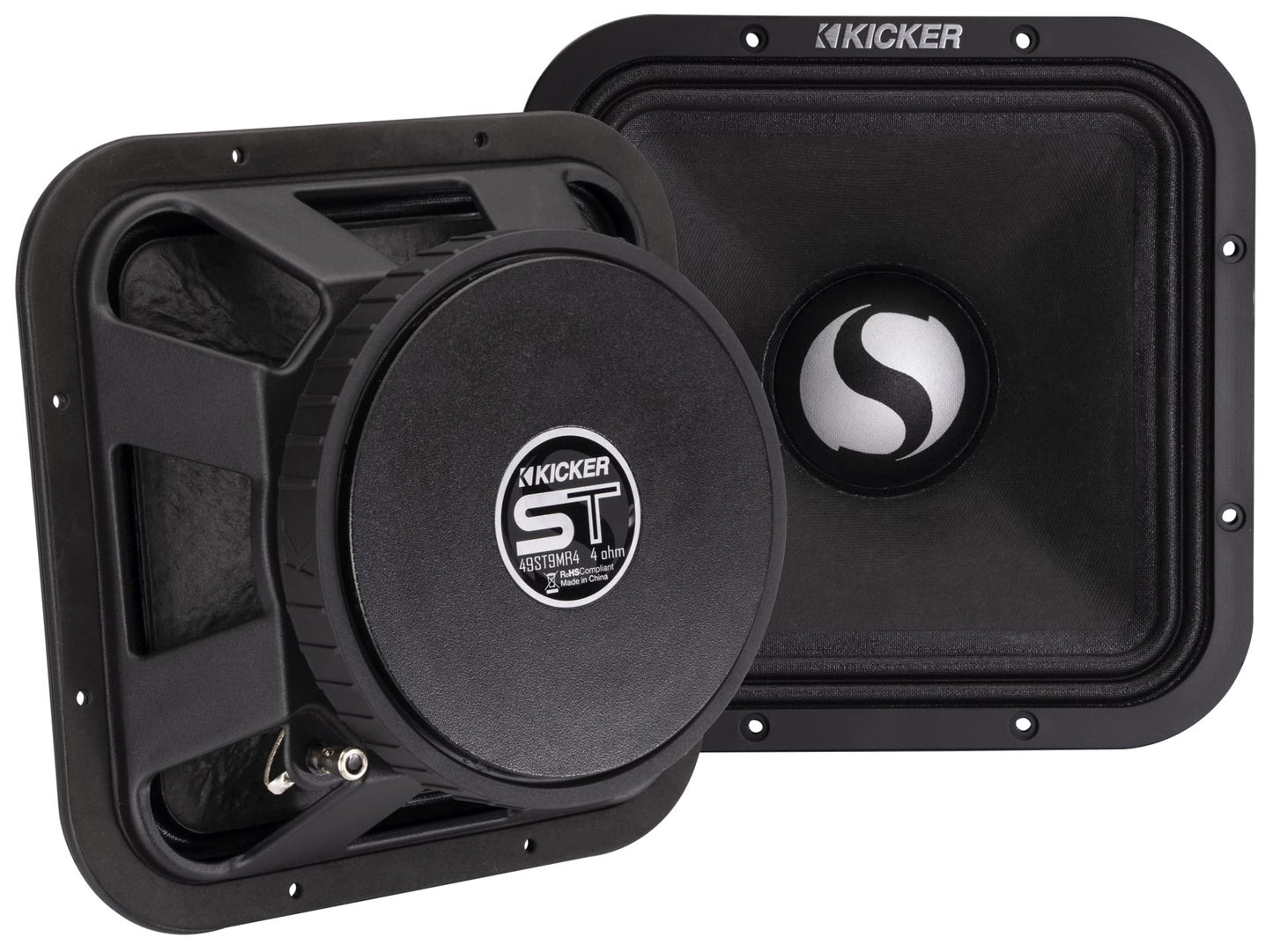 Kicker 49ST7MR4 7" Street Series Square Mid-Bass, Pair, 4 Ohm, Pair