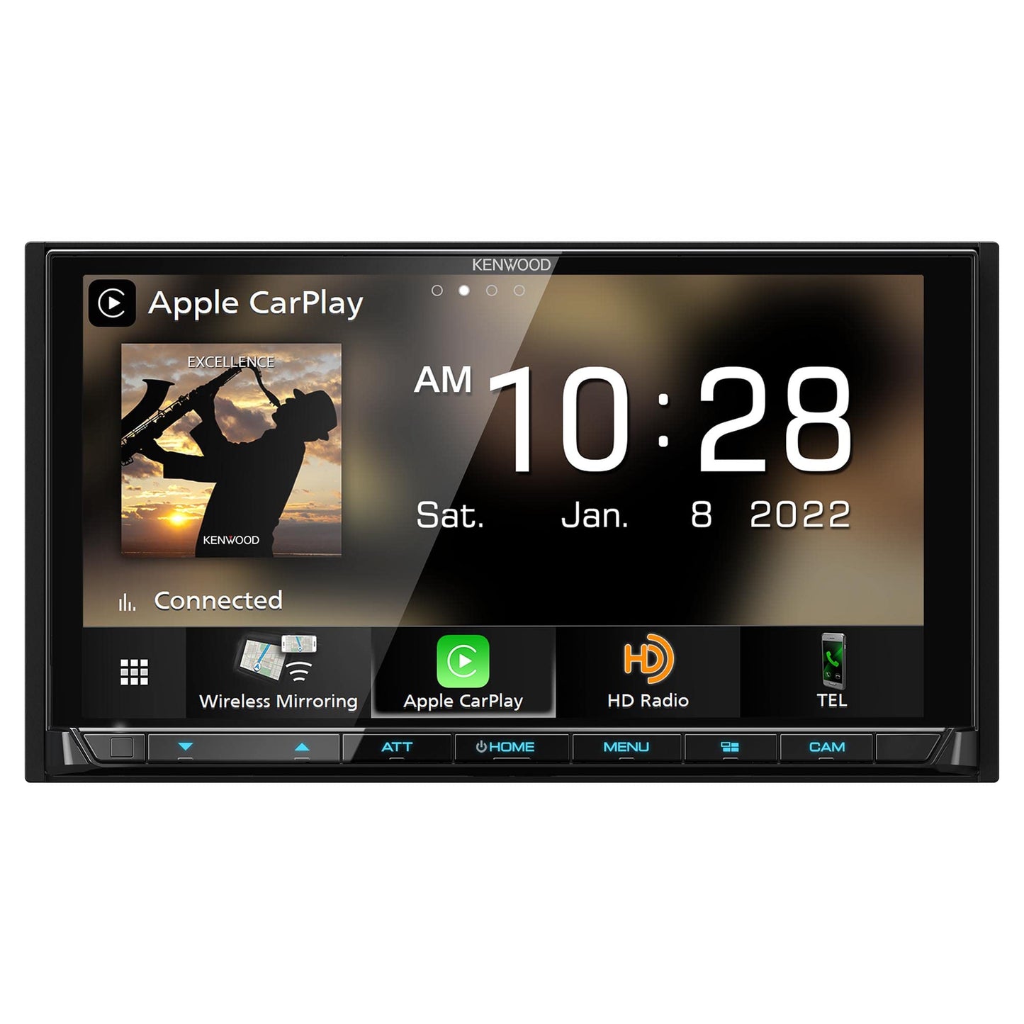 Kenwood DMX958XR 6.8" AM FM HD Wireless CarPlay, Android Auto + CMOS-230LP Backup Camera