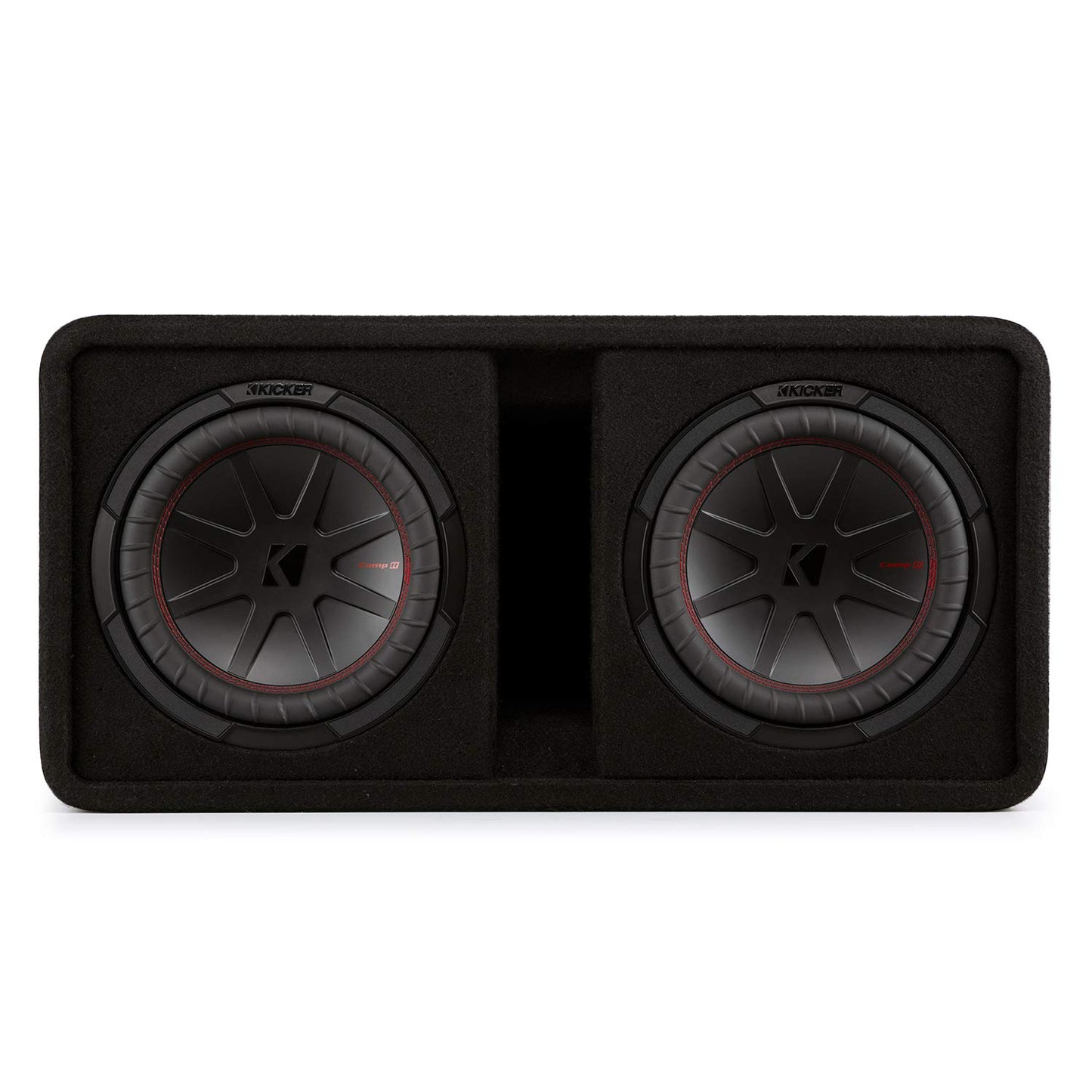 Kicker 48DCWR102 CompR 10" Dual subwoofers in Vented Enclosure, 2 Ohm
