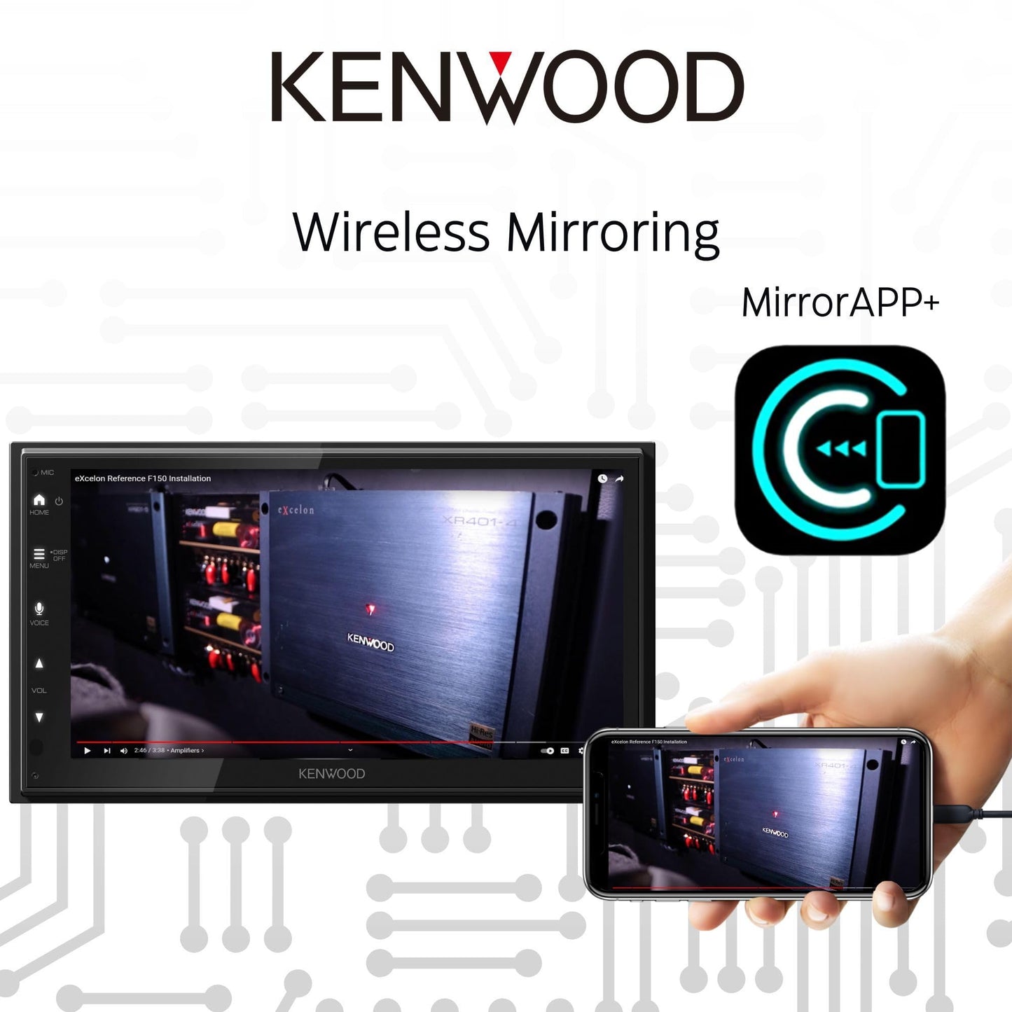 Kenwood DMX5710S 6.8" AM FM Bluetooth Car Stereo- Wireless Apple CarPlay, Android Auto