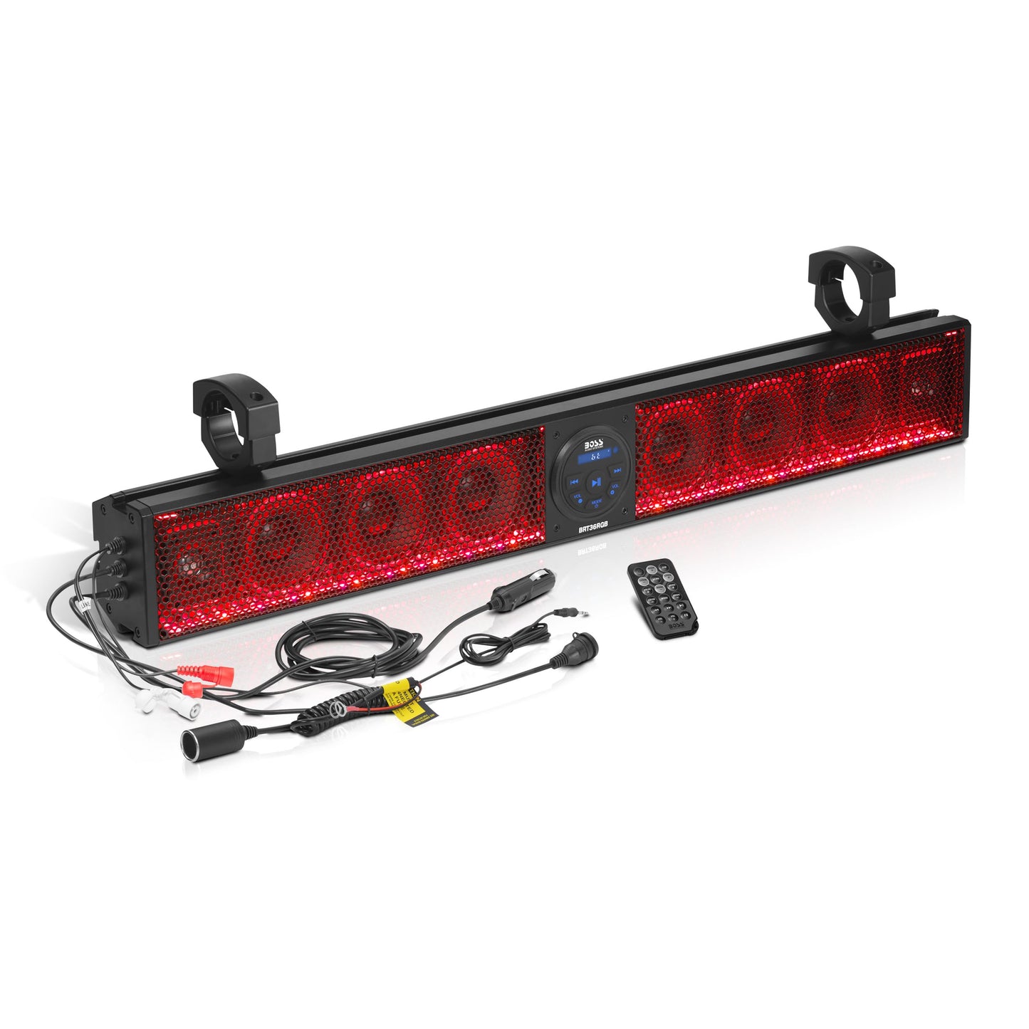 BOSS Audio Systems BRT36RGB ATV UTV 36" Multi-Color LED Self-Amplified Sound Bar USB