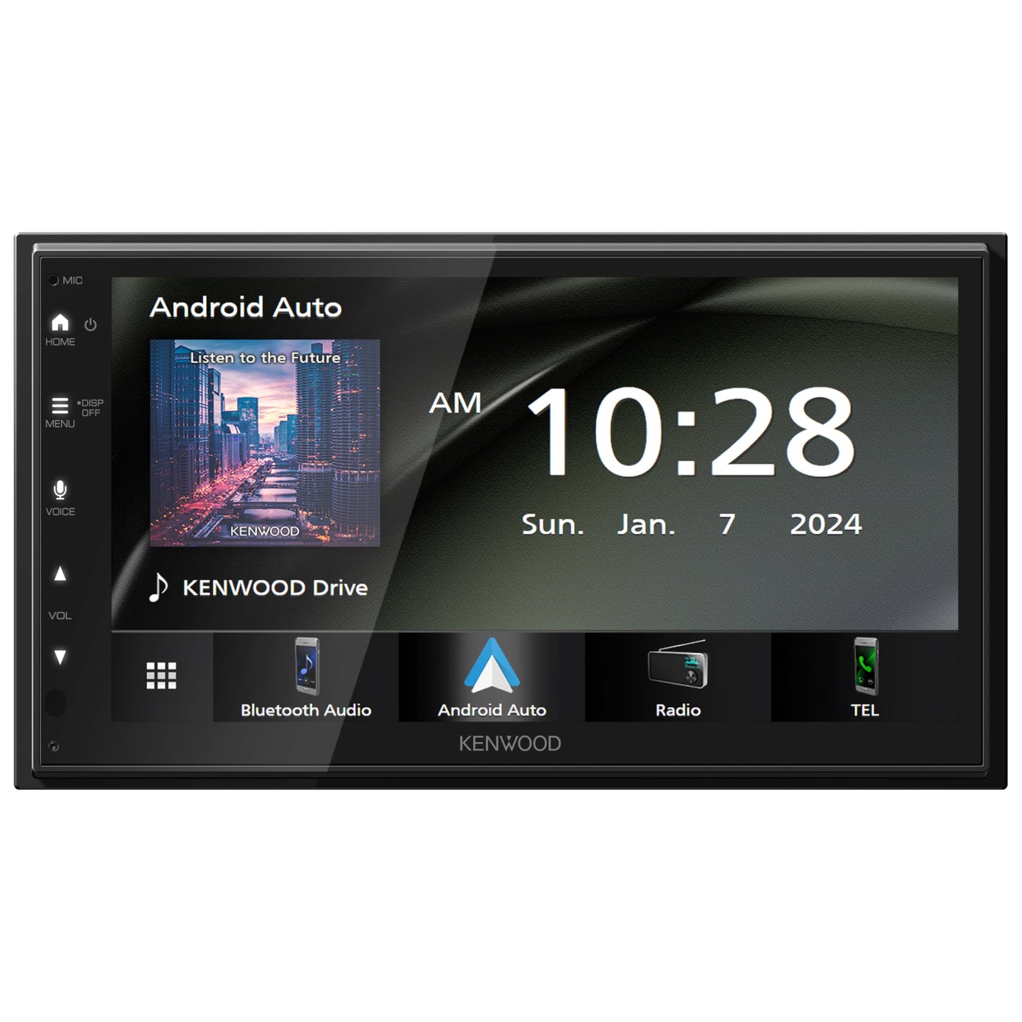 Kenwood DMX40S Mechless 6.8" AM FM Bluetooth Car Stereo- Apple CarPlay, Android Auto