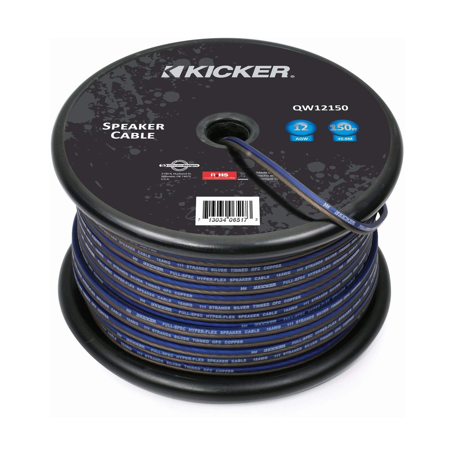 Kicker 46QW12150 Q-Series 12AWG Speaker Wire, 150 FT