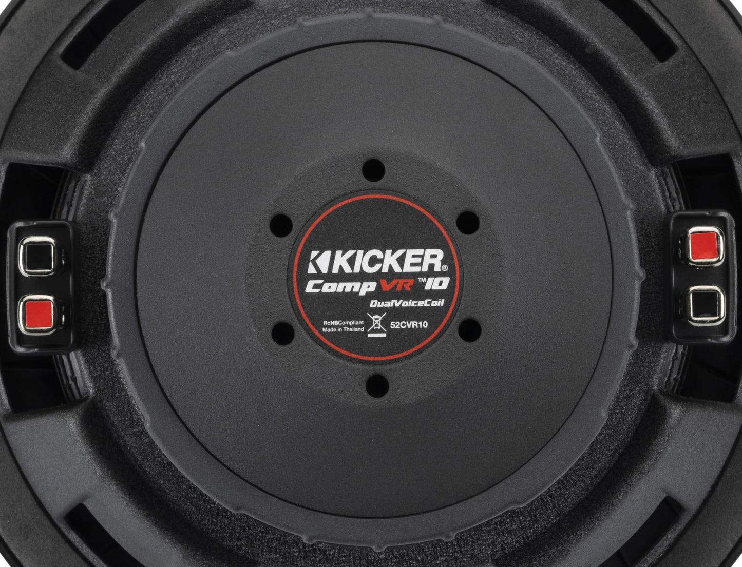 Kicker 52CVR102 CompVR 10-Inch (25cm) Subwoofer, 2-Ohm Dual Voice Coil, 350W