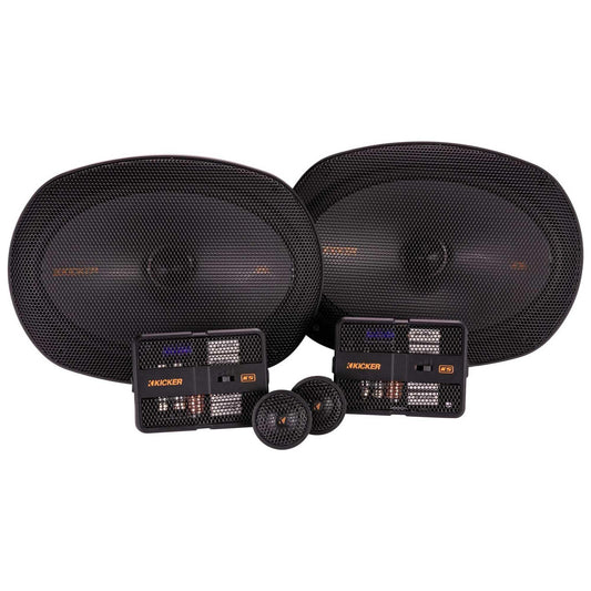 Kicker 51KSS6904 Component Speaker System, 2-Way Design, Two - 6" x 9" Woofers
