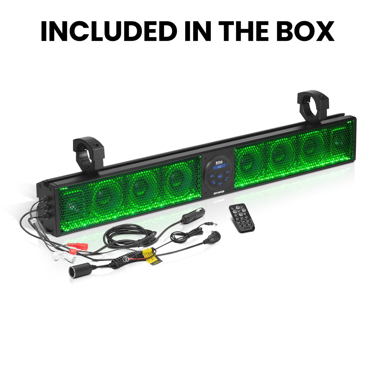 BOSS Audio Systems BRT36RGB ATV UTV 36" Multi-Color LED Self-Amplified Sound Bar USB