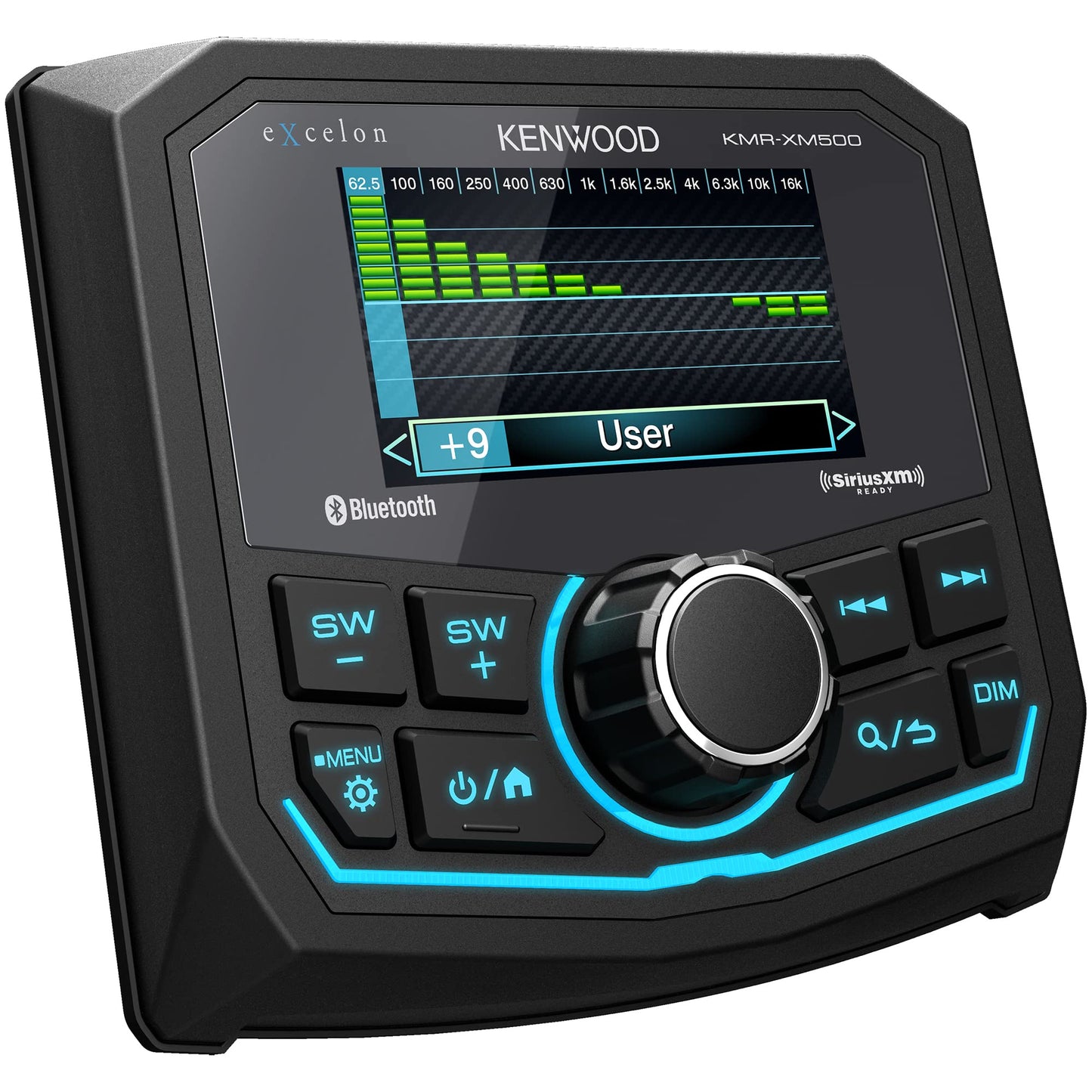 Kenwood KMR-XM500 Weatherproof Marine Receiver, Bluetooth, 2.7 Inch LCD