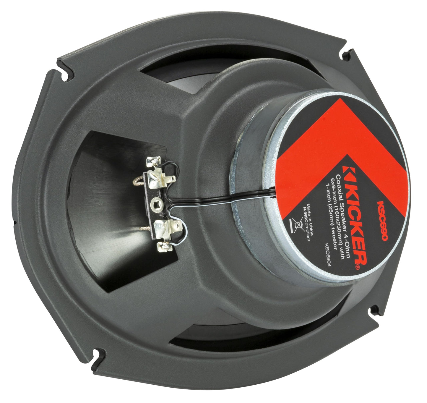 Kicker 51KSC6904 Coaxial Speaker System, 2-Way Design, Pair, 6" x 9"