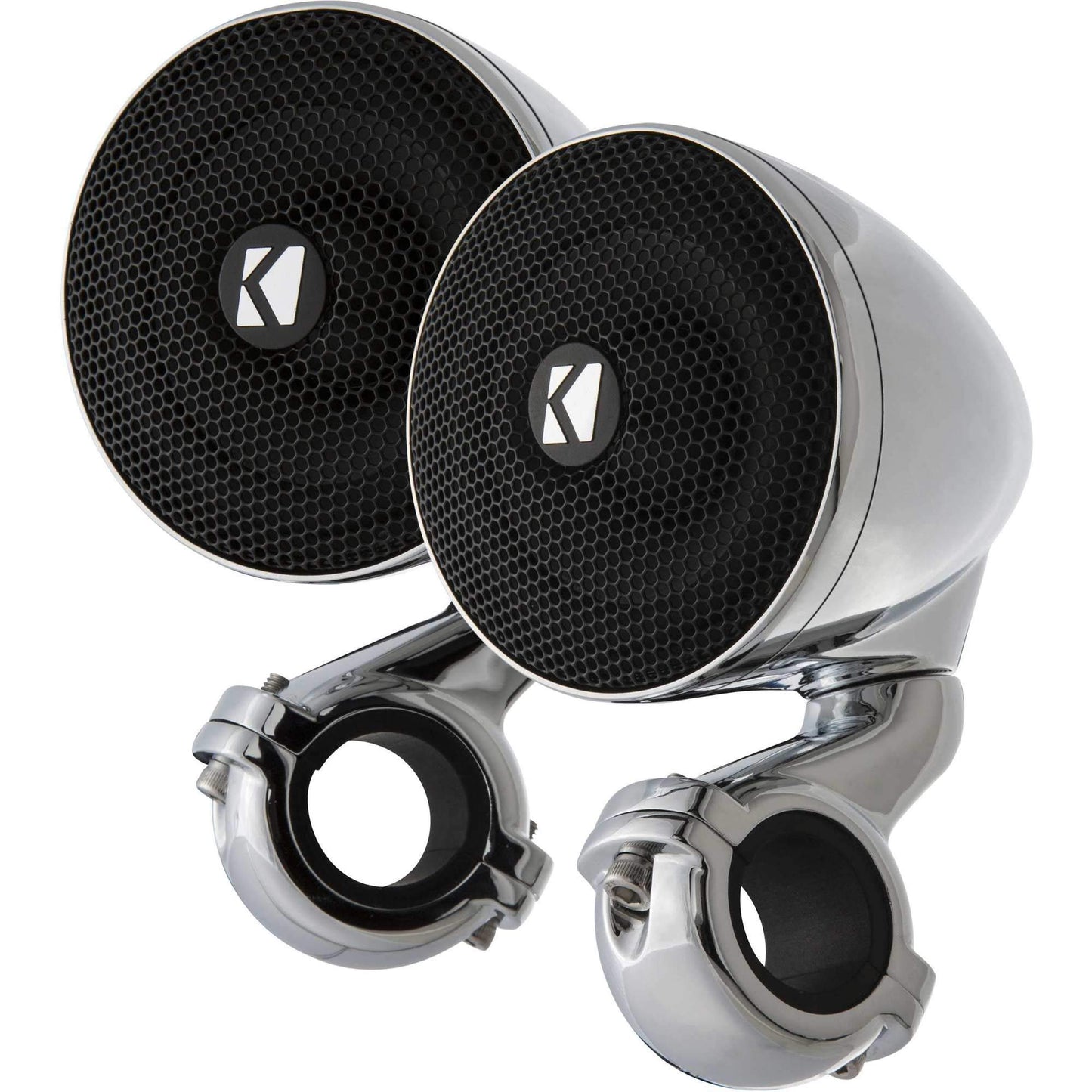 Kicker 47PSM32 PSM 3" Powersports Weather Proof Enclosed Mini System; Chrome