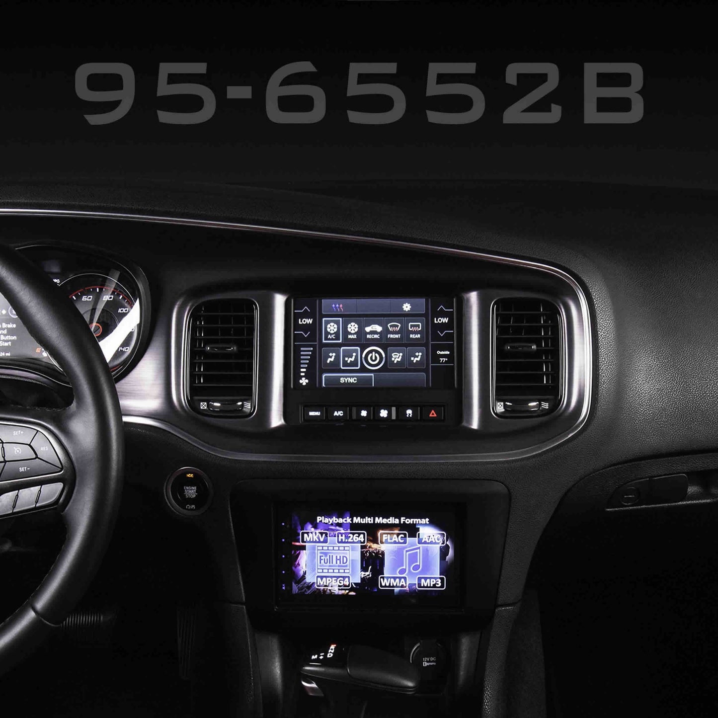Metra 95-6552B TurboTouch Double-DIN Dash Kit for Dodge Charger 2015-2021