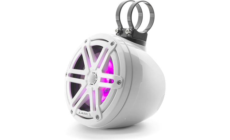 JL Audio M3-650VEX-Gw-S-Gw-i 6.5-inch RGB LED Tower Coaxial System, White Sport Grilles 93402