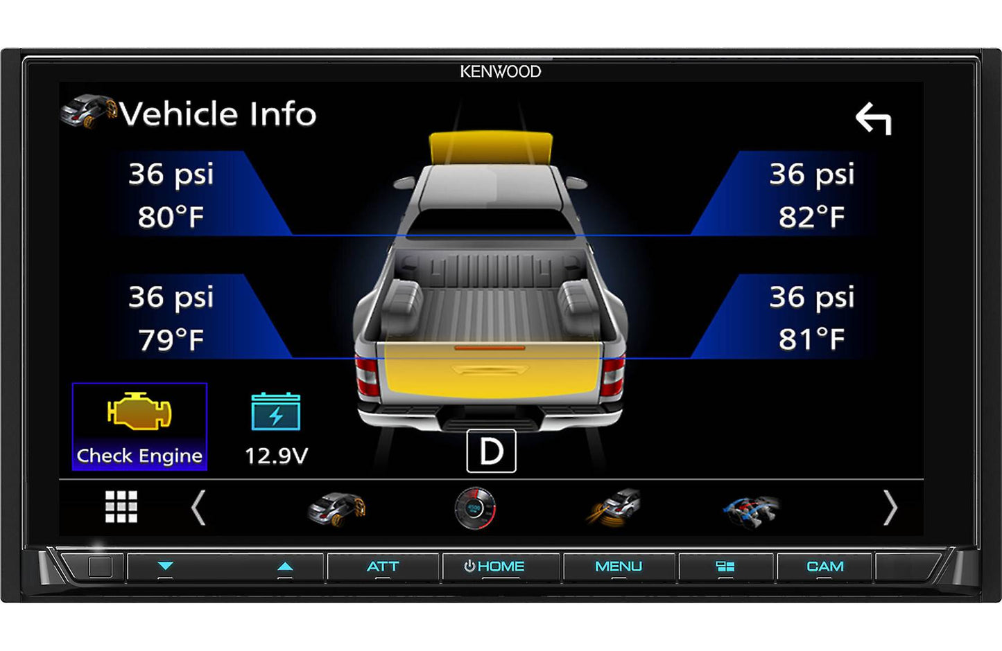 Kenwood DMX958XR 6.8" AM FM HD Wireless CarPlay, Android Auto + CMOS-320LP Backup Camera