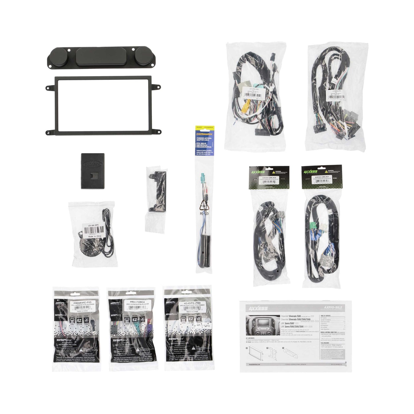 Axxess AXPIO-SIL2 Pioneer Radio Integration Kit for GM Trucks 2019-2020