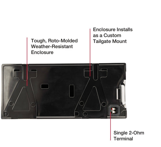 Kicker 51KJPL7T122 L7T 12" Tailgate-Mount Loaded Subwoofer Enclosure 2Ω for Jeep Wrangler JK/JL