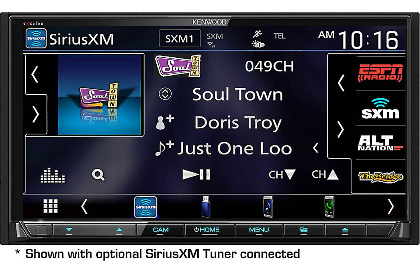 Kenwood DDX9907XR 6.8" DVD Car Stereo- Wireless Apple CarPlay, Android Auto + CMOS-740HD Backup Camera