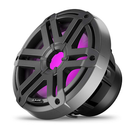 JL Audio M200 10" Gray RGB LED Sport Infinite-Baffle Marine Subwoofer, 250W RMS, 4Ω — product view 2