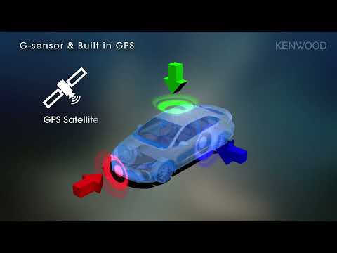Kenwood DRV-A610WDP Front and Rear 4K Dash Camera System with GPS, Wi-Fi, and 2" Display