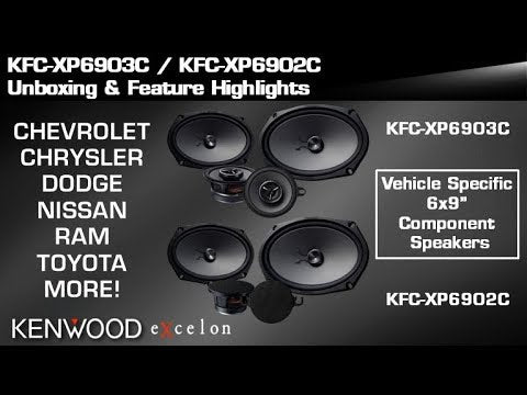 Kenwood eXcelon KFC-XP6903C 6x9" Component Car Speakers 300W Max 100W RMS (Pair)