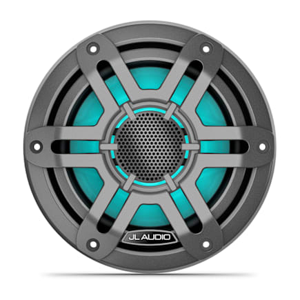 JL Audio M200 6.5" Gray RGB LED Sport Marine Coaxial Speakers, 50W RMS, 4Ω, Pair — product view 2