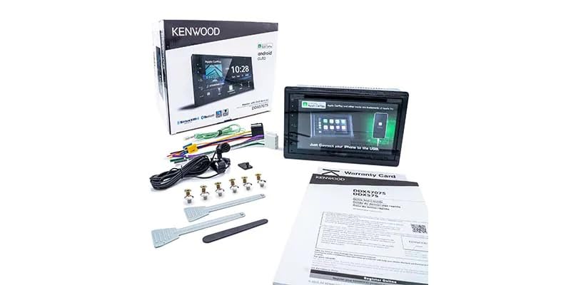 Kenwood DDX5707S 6.8" AM FM BT DVD Car Stereo- Apple CarPlay, Android Auto + CMOS-230LP Backup Camera
