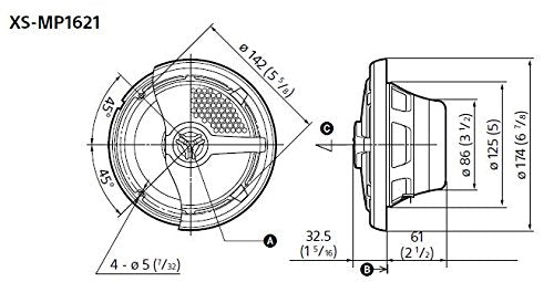 Sony XSMP1621 6 1/2-Inch coaxial 2-way Marine Speaker,White