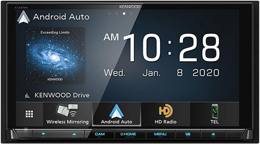 Kenwood DDX9707S 6.95" DVD Car Stereo- Wireless Apple CarPlay, Android Auto + CMOS-230LP Backup Camera