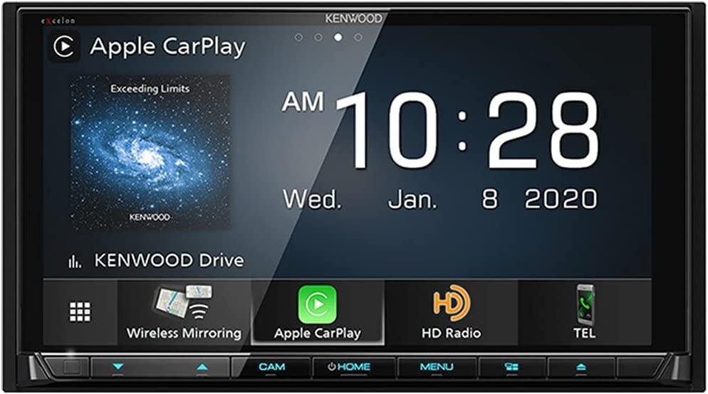 Kenwood DDX9707S 6.95" DVD Car Stereo- Wireless Apple CarPlay, Android Auto + CMOS-230 Backup Camera