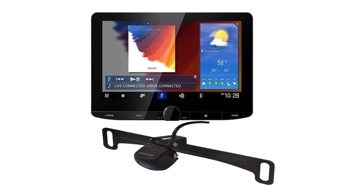Kenwood DMX1057XR 10.1" Wireless Apple CarPlay Android Auto Car Stereo + CMOS-230LP Camera