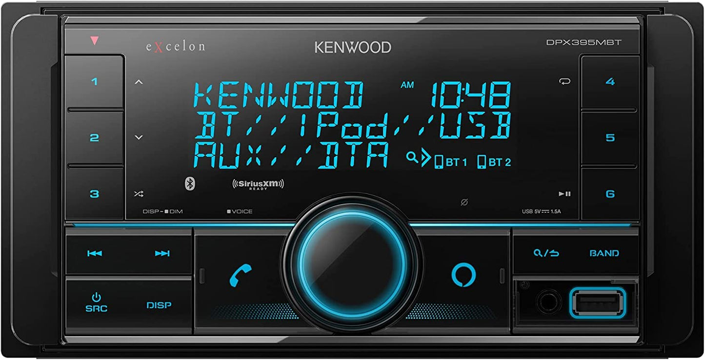 KENWOOD DPX395MBT AM FM Bluetooth Car Stereo with SiriusXM Satellite Tuner
