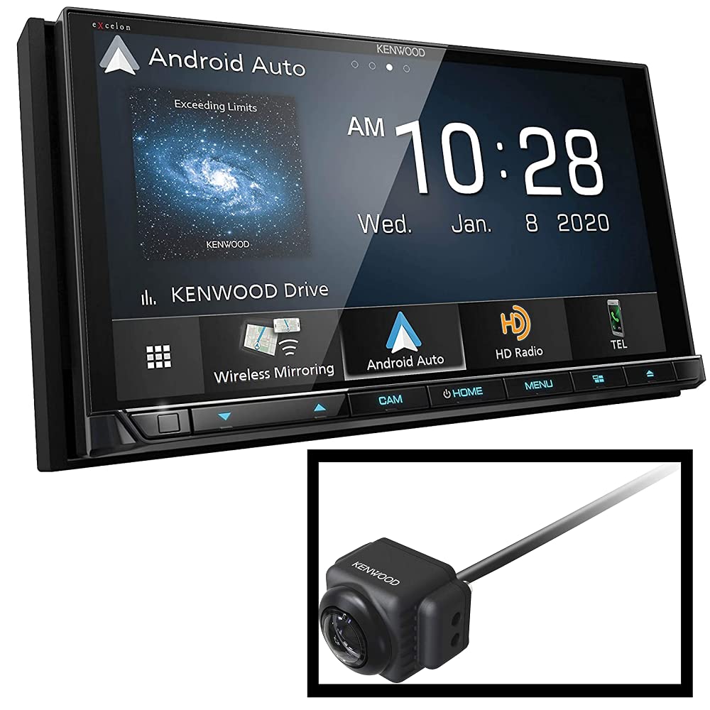 Kenwood DDX9907XR 6.8" DVD Car Stereo- Wireless Apple CarPlay, Android Auto + CMOS-740HD Backup Camera