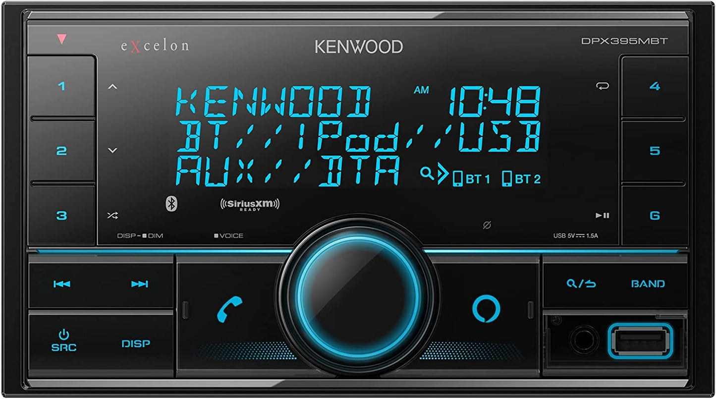 KENWOOD DPX395MBT AM FM Bluetooth Car Stereo with SiriusXM Satellite Tuner