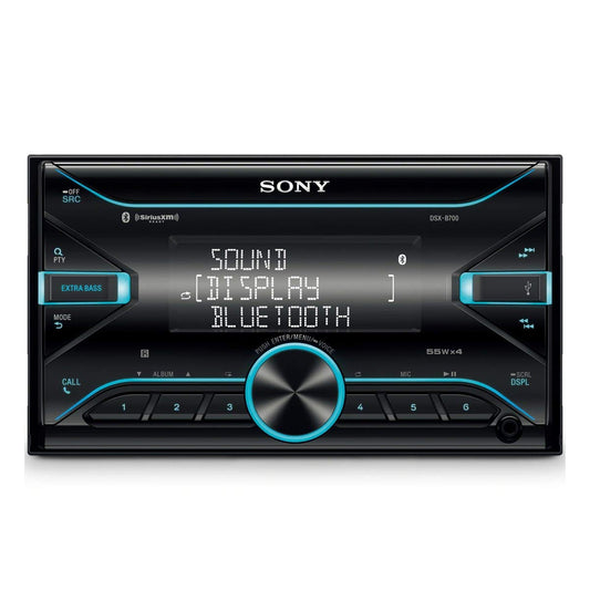 Sony DSX-B700 Double-DIN Media Receiver with Dual Bluetooth, Front USB, FLAC, 10-Band EQ + SXV300V1 SiriusXM Vehicle Tuner Bundle