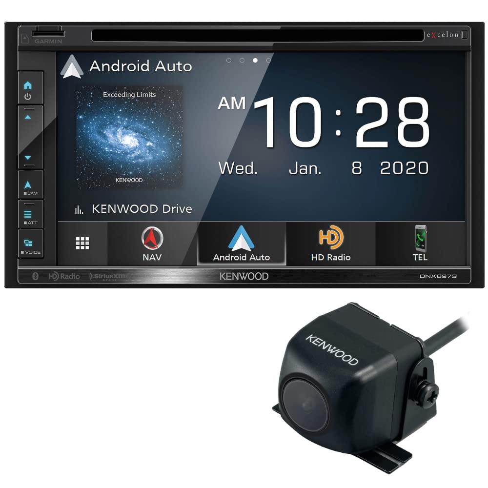 Kenwood DNX697S 6.8" Apple CarPlay Android Auto GPS Car Stereo + CMOS-230 Rearview Camera