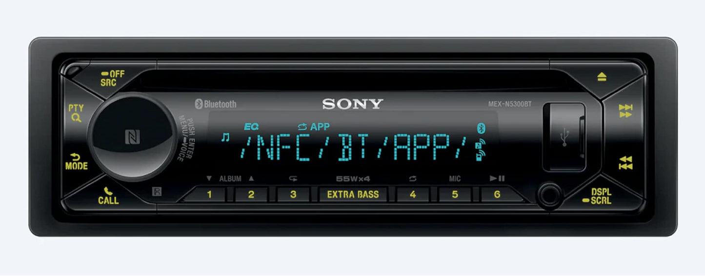Sony MEX-N5300BT Car Stereo Single Din Radio with Bluetooth, CD Player, USB/AUX