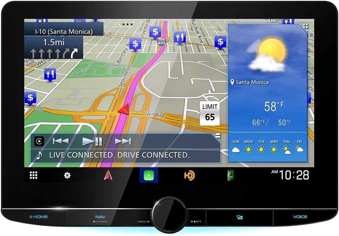 Kenwood DNR1007XR 10.1" Wireless Apple CarPlay Android Auto Car Stereo + CMOS-230 Backup Camera