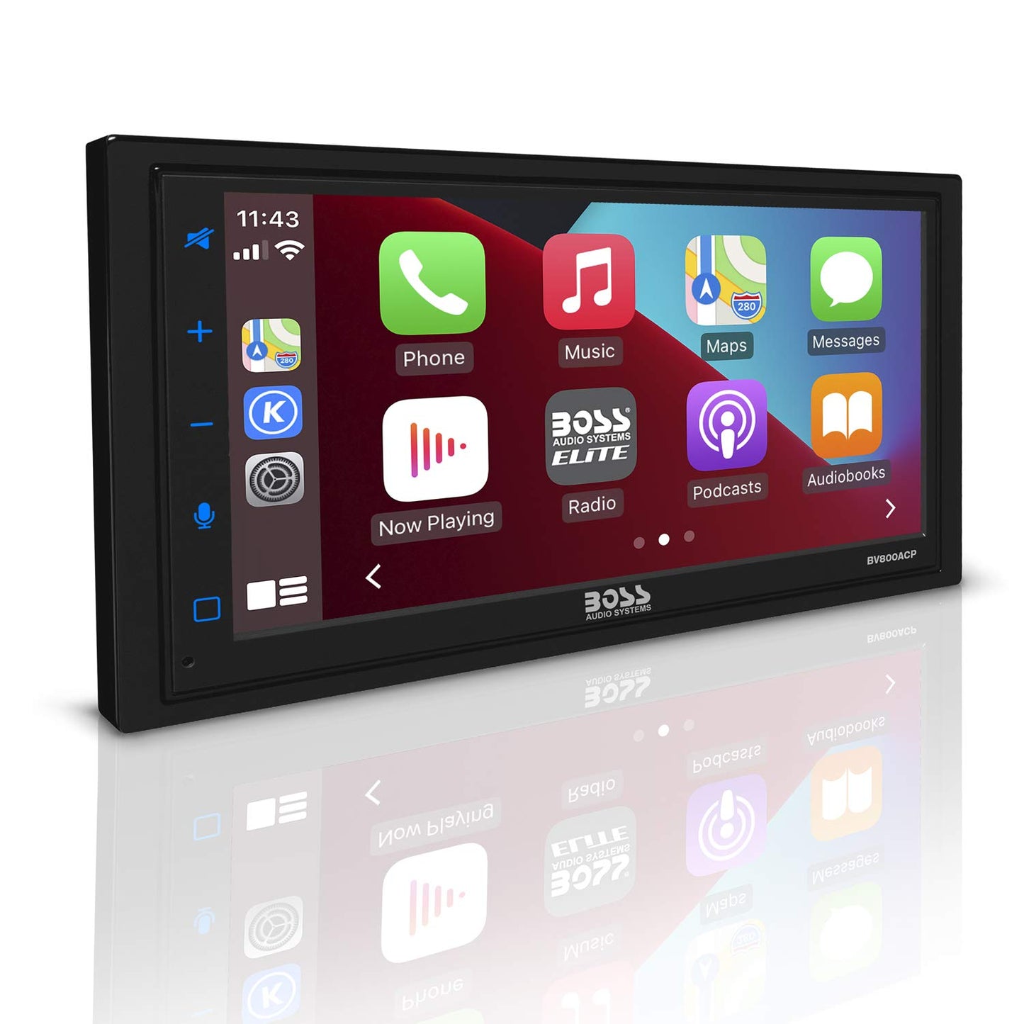 BOSS Audio BV800ACP 6.75" AM FM USB BT Car Stereo Apple CarPlay Android Auto