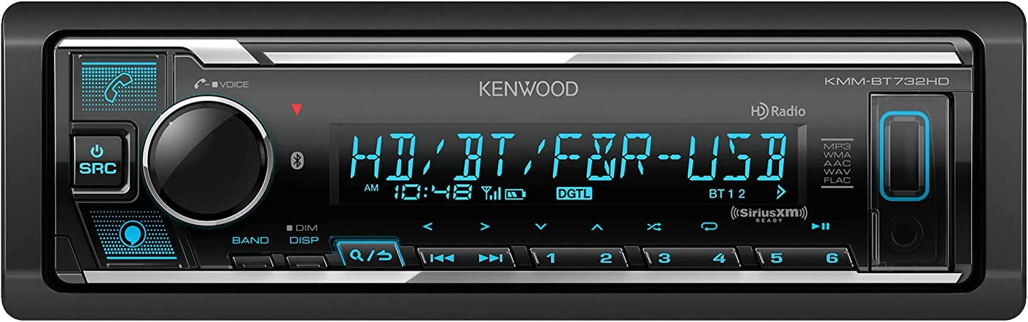Kenwood KMM-BT732HD Bluetooth Digital Media Car Stereo + SiriusXM Tuner
