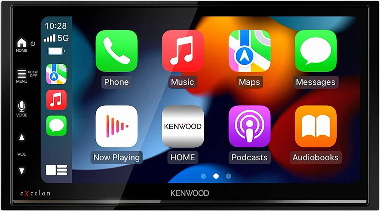 Kenwood DMX709S 6.95" Touchscreen Car Stereo- Apple CarPlay, Android Auto + SXV300V1 SiriusXM Satellite Tuner