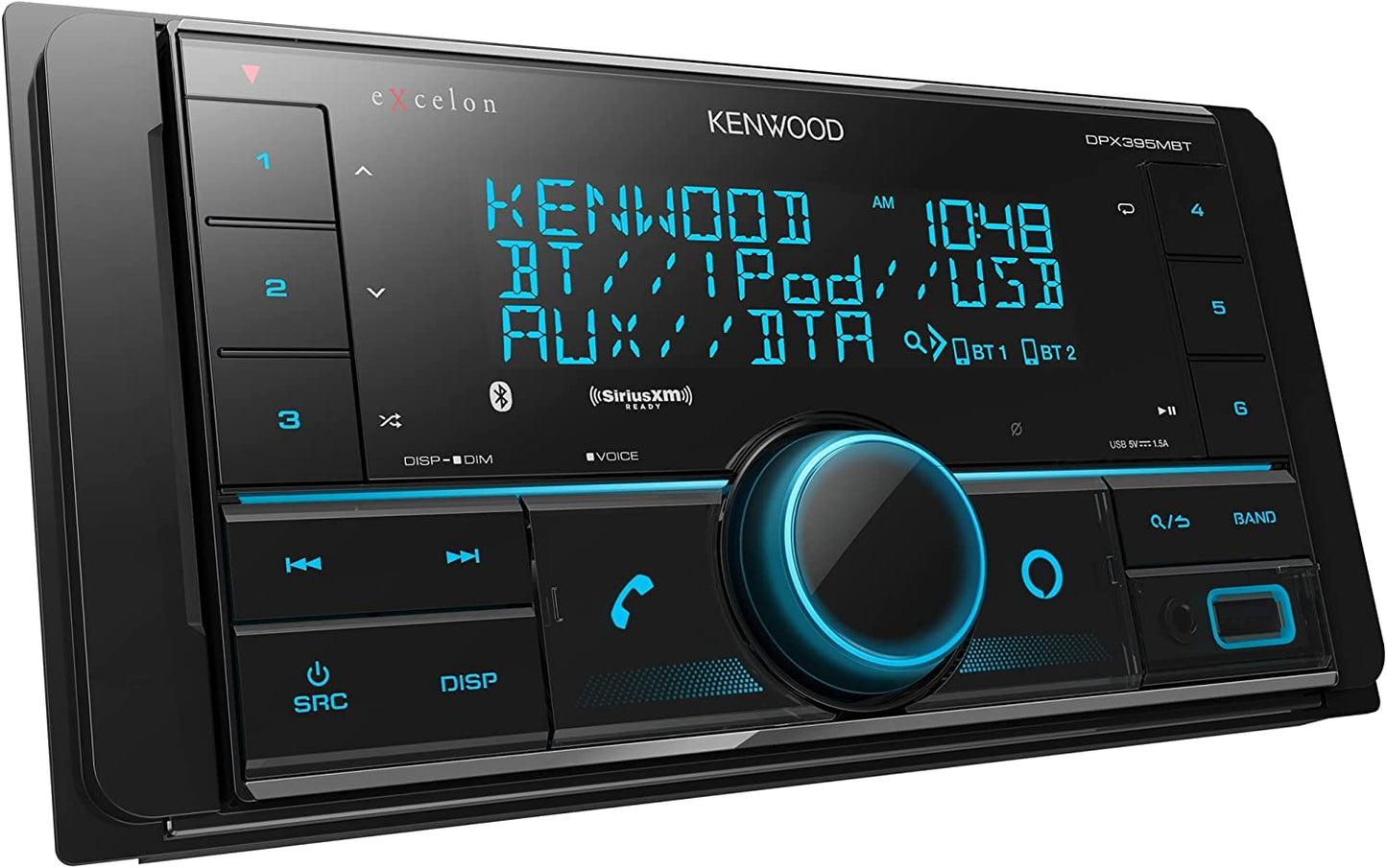 KENWOOD DPX395MBT AM FM Bluetooth Car Stereo with SiriusXM Satellite Tuner