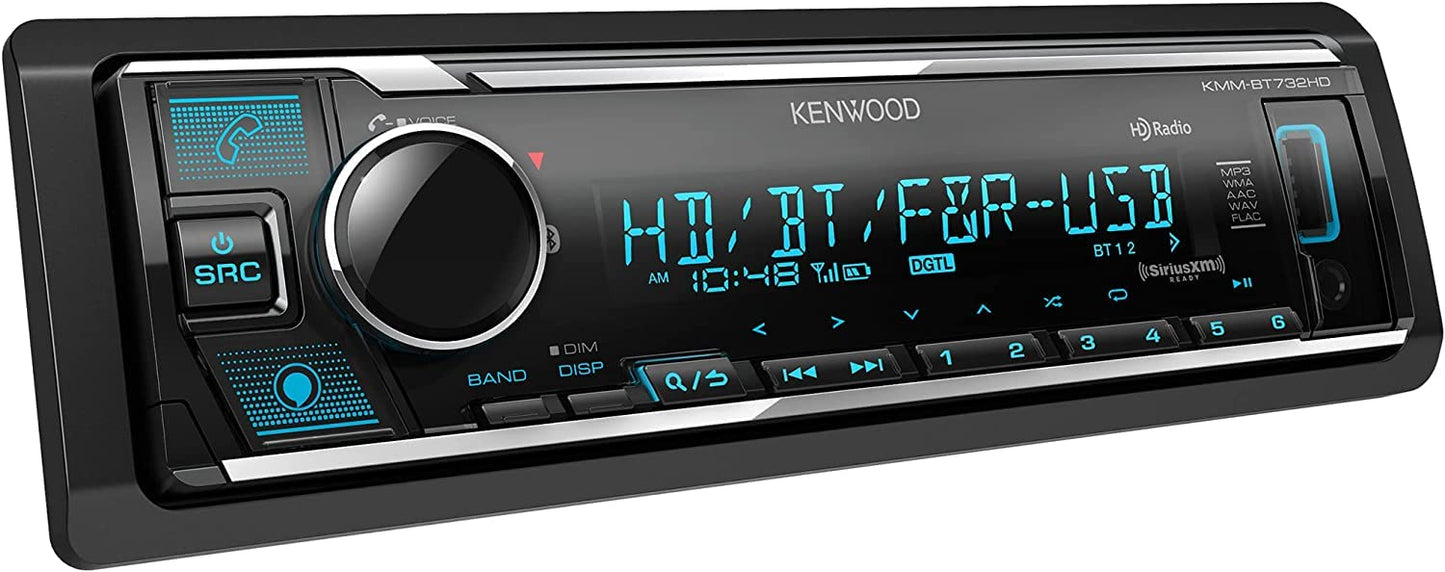 Kenwood KMM-BT732HD Bluetooth Digital Media Car Stereo + SiriusXM Tuner