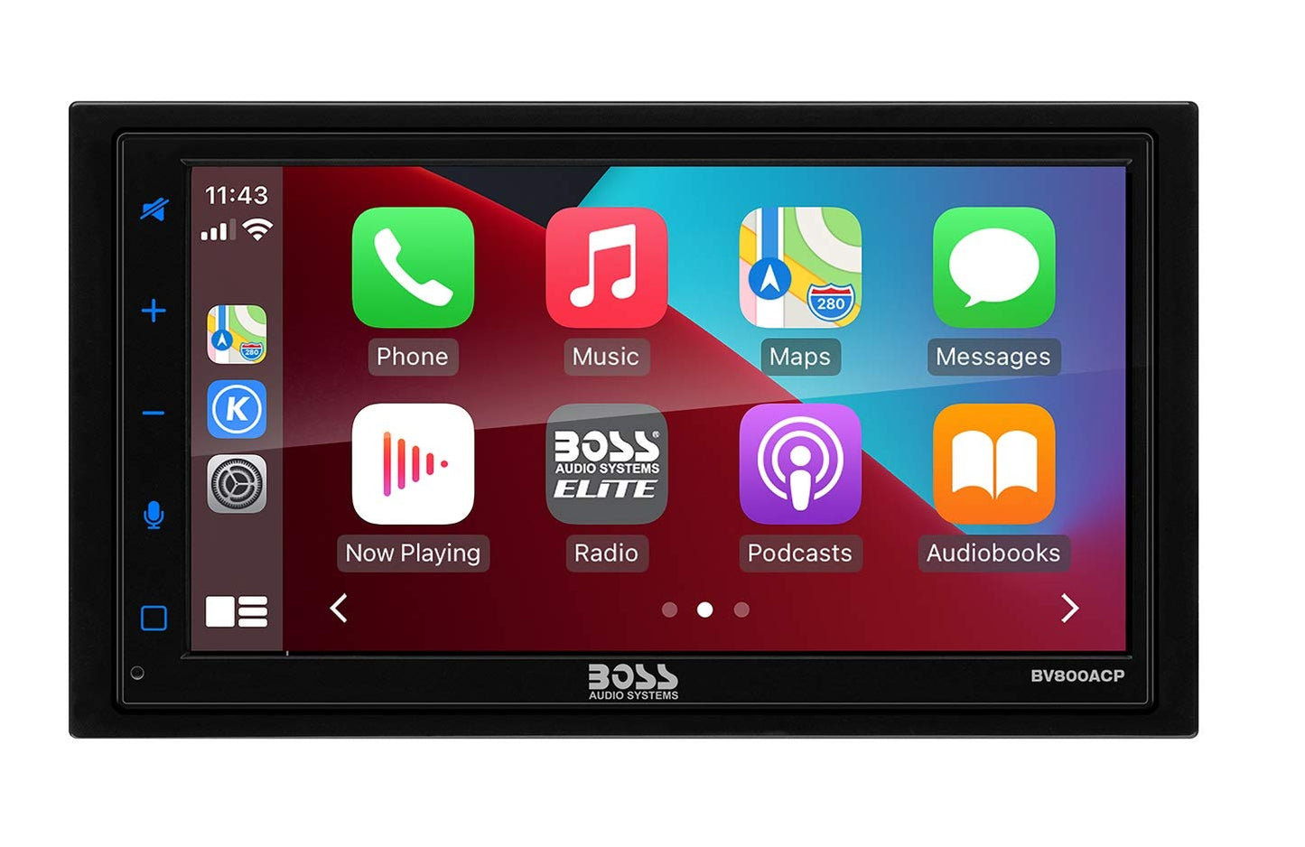 BOSS Audio BV800ACP 6.75" AM FM USB BT Car Stereo Apple CarPlay Android Auto