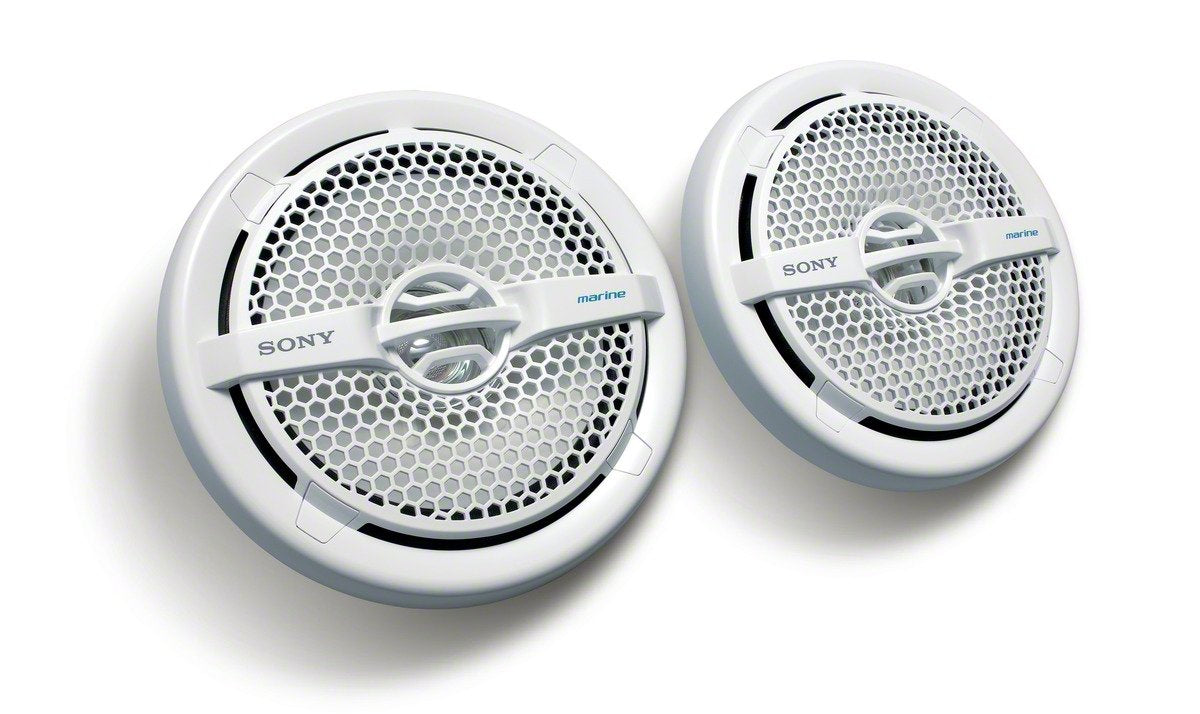 Sony XSMP1611 6.5" Dual Cone Marine Speakers (White, Pair)