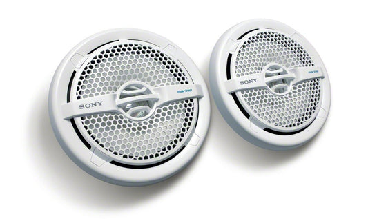 Sony XSMP1611 6.5" Dual Cone Marine Speakers (White, Pair)