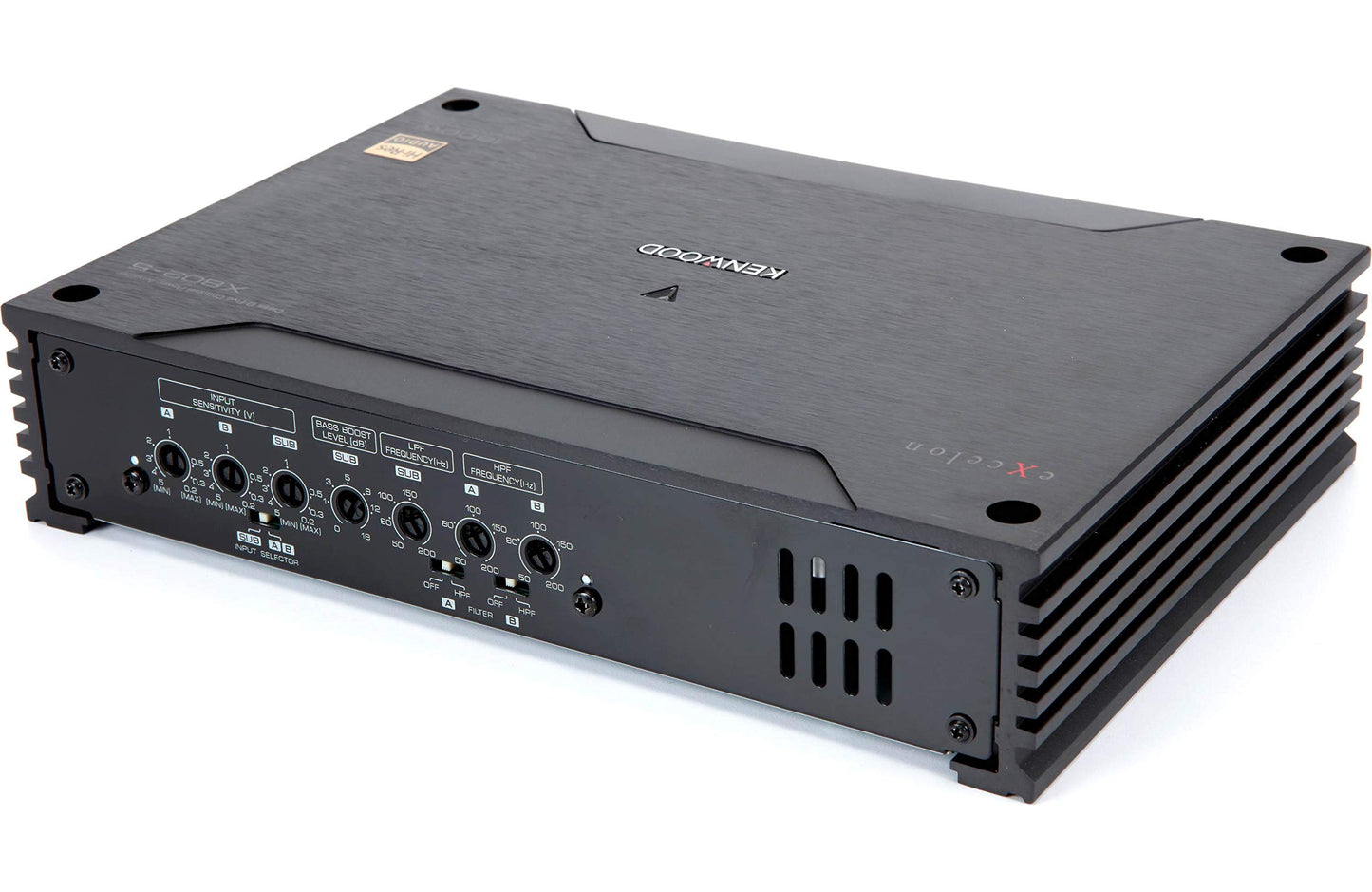 Kenwood X802-5 eXcelon 5 Channel 1600 Watts Max Power Car Audio Amplifier showcasing its high performance