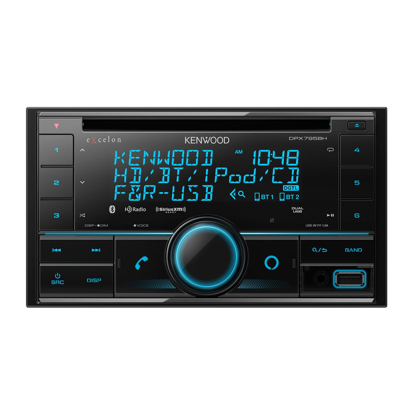 Kenwood Excelon DPX795BH DDIN Bluetooth Car Stereo AM FM CD Alexa Compatible