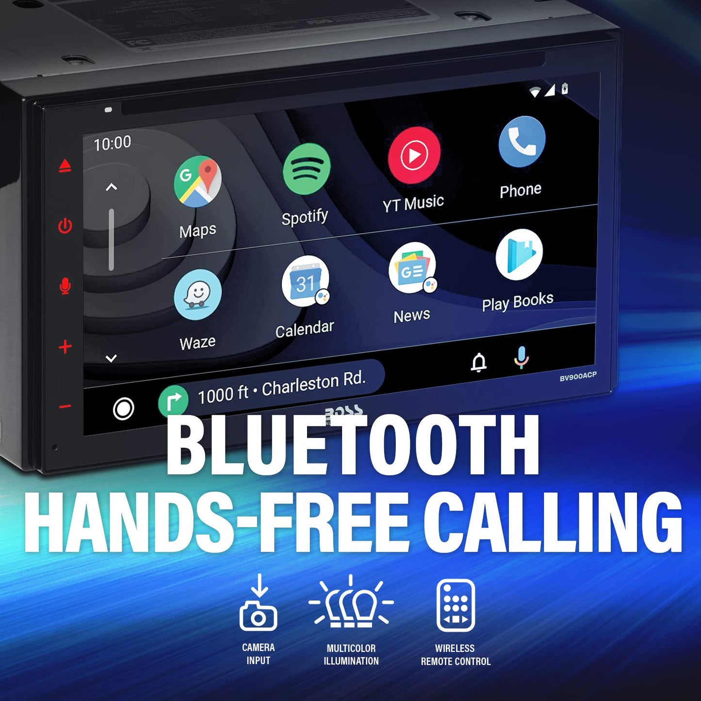 BOSS Elite BV900ACP 6.75" Stereo Apple CarPlay, Android Auto, BT DVD USB AM FM