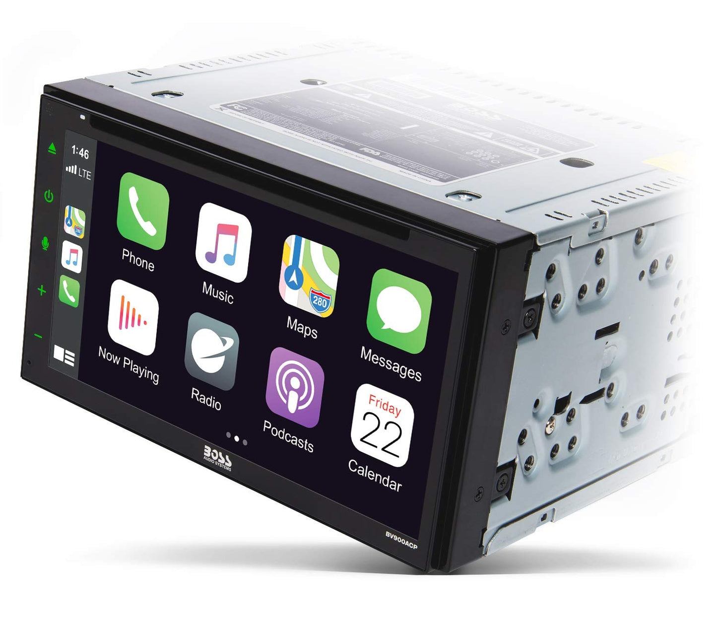 BOSS Elite BV900ACP 6.75" Stereo Apple CarPlay, Android Auto, BT DVD USB AM FM