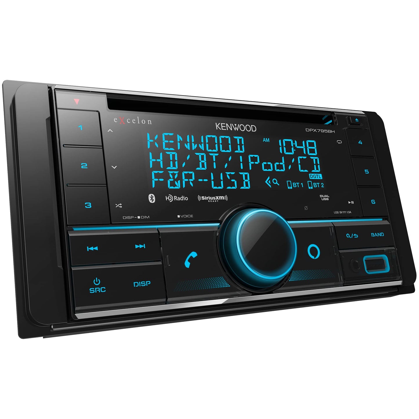 Kenwood Excelon DPX795BH DDIN Bluetooth Car Stereo AM FM CD Alexa Compatible